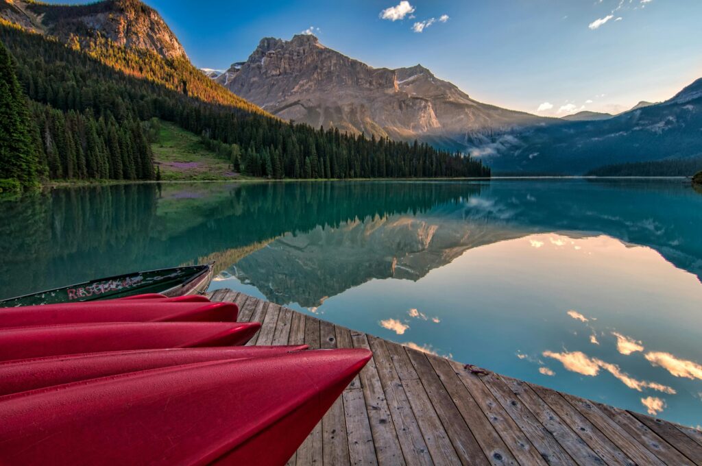 Kayak Dock by on the Mountain Lake